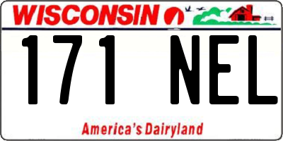 WI license plate 171NEL