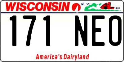 WI license plate 171NEO