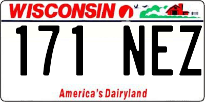 WI license plate 171NEZ