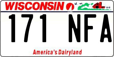 WI license plate 171NFA