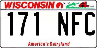 WI license plate 171NFC