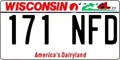 WI license plate 171NFD