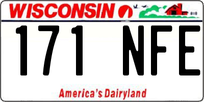 WI license plate 171NFE