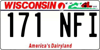 WI license plate 171NFI