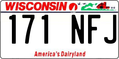 WI license plate 171NFJ