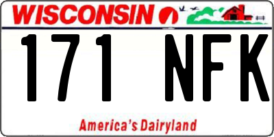 WI license plate 171NFK