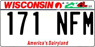 WI license plate 171NFM