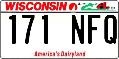 WI license plate 171NFQ