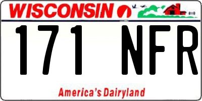 WI license plate 171NFR