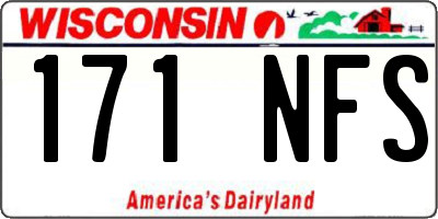 WI license plate 171NFS