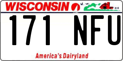 WI license plate 171NFU
