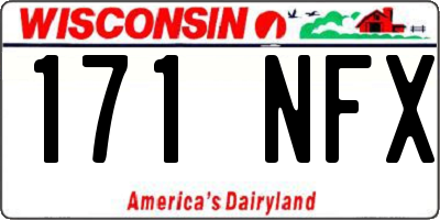 WI license plate 171NFX