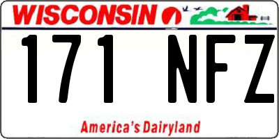 WI license plate 171NFZ
