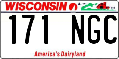 WI license plate 171NGC
