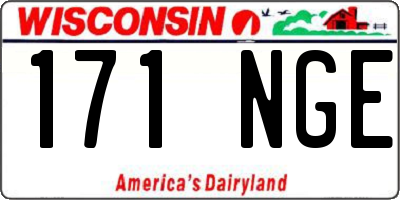 WI license plate 171NGE