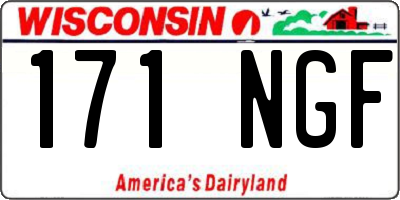 WI license plate 171NGF