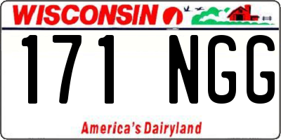 WI license plate 171NGG
