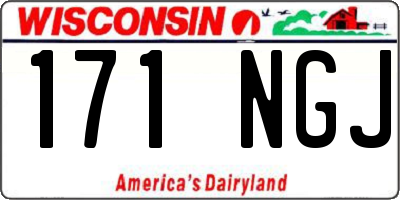WI license plate 171NGJ