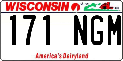 WI license plate 171NGM