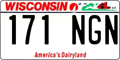 WI license plate 171NGN