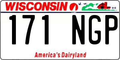WI license plate 171NGP