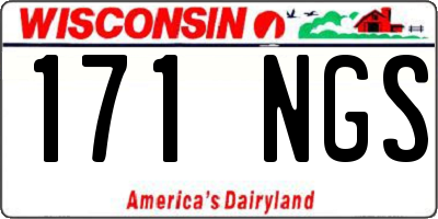 WI license plate 171NGS