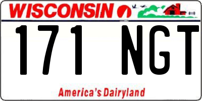 WI license plate 171NGT