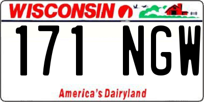 WI license plate 171NGW