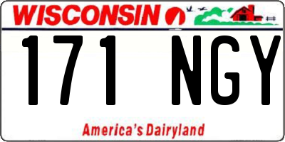 WI license plate 171NGY
