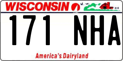 WI license plate 171NHA