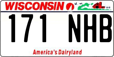 WI license plate 171NHB