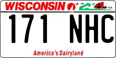 WI license plate 171NHC