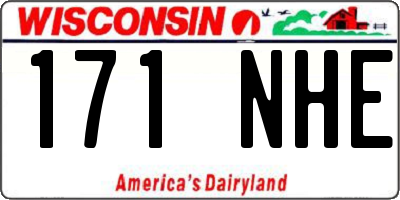 WI license plate 171NHE