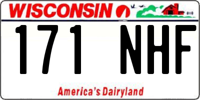 WI license plate 171NHF