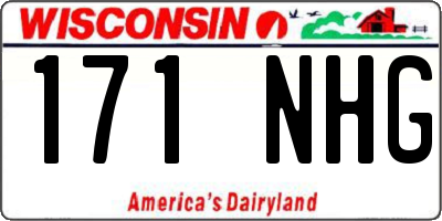 WI license plate 171NHG