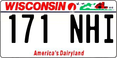 WI license plate 171NHI