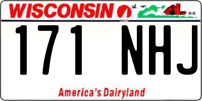 WI license plate 171NHJ