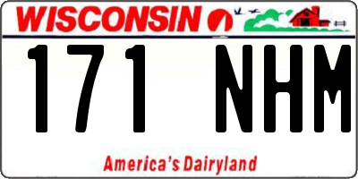 WI license plate 171NHM