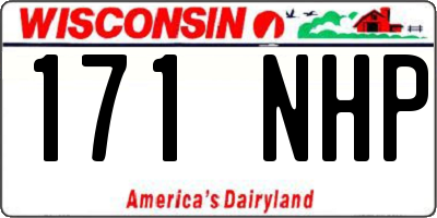 WI license plate 171NHP