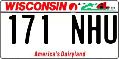 WI license plate 171NHU
