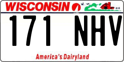 WI license plate 171NHV