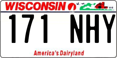 WI license plate 171NHY
