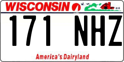 WI license plate 171NHZ