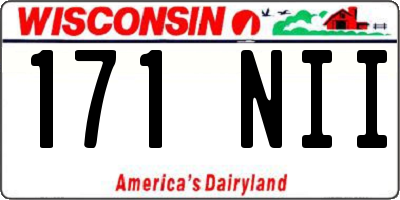 WI license plate 171NII