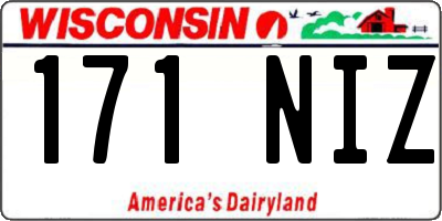 WI license plate 171NIZ