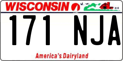 WI license plate 171NJA