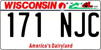 WI license plate 171NJC