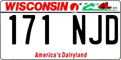 WI license plate 171NJD