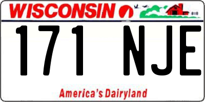WI license plate 171NJE