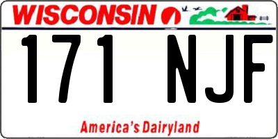 WI license plate 171NJF